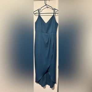 Aigeman Women's Sexy Spaghetti Straps Maxi Dress Drape,Side Slit Cocktail Party